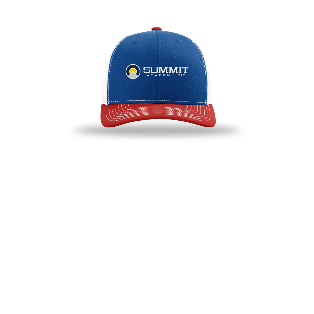 saoic-richardson-trucker-cap-embroidery-capfront-R112-royalwhitered-flat-front