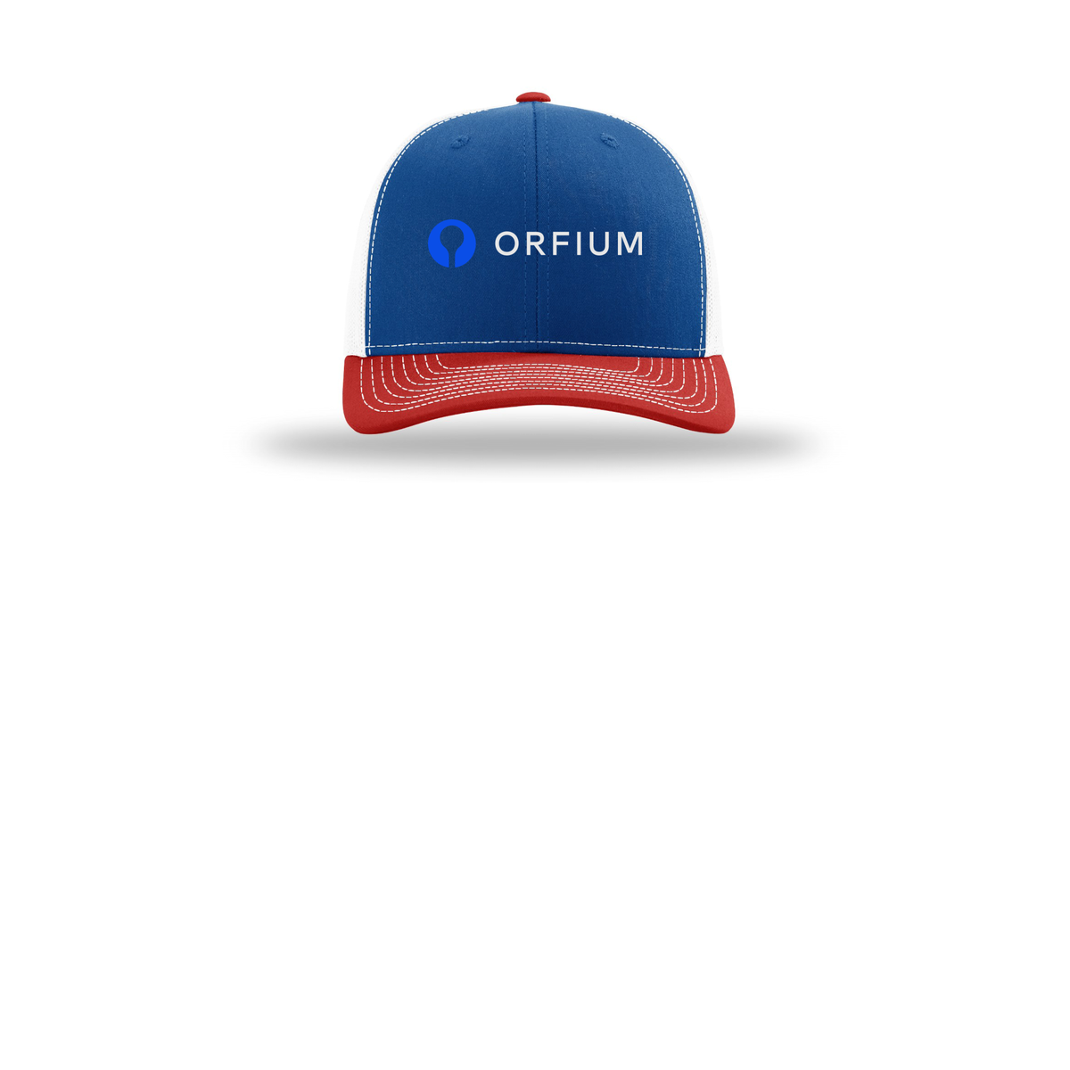 orfium-richardson-trucker-cap-embroidery-capfront-R112-royalwhitered-flat-front