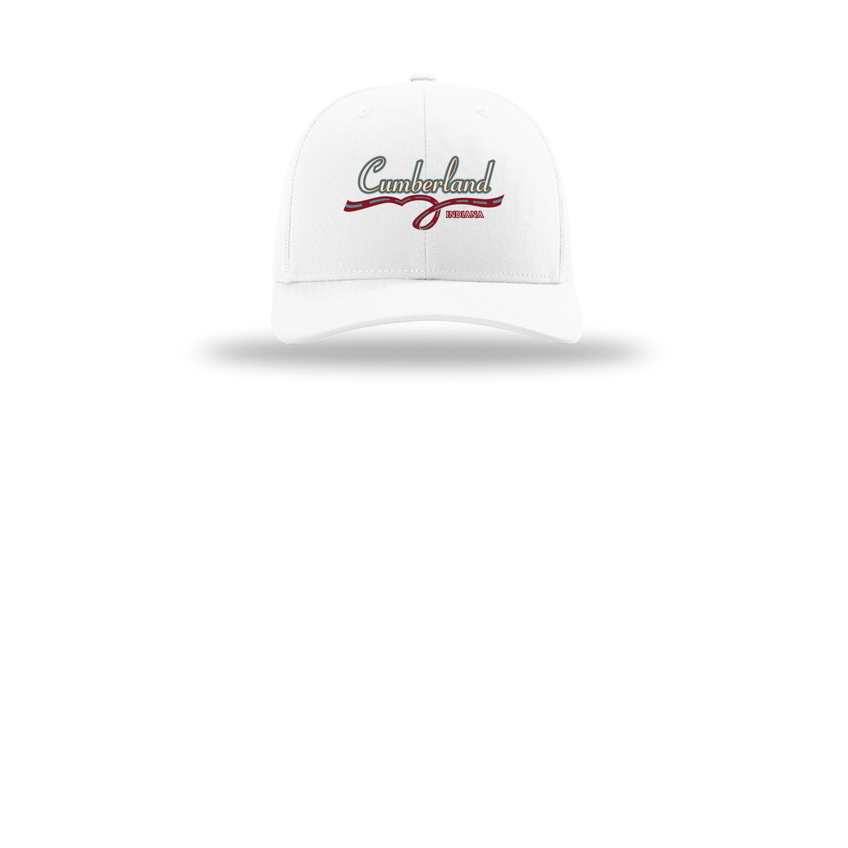 cumberland-richardson-trucker-cap-embroidery-capfront-R112-white-flat-front