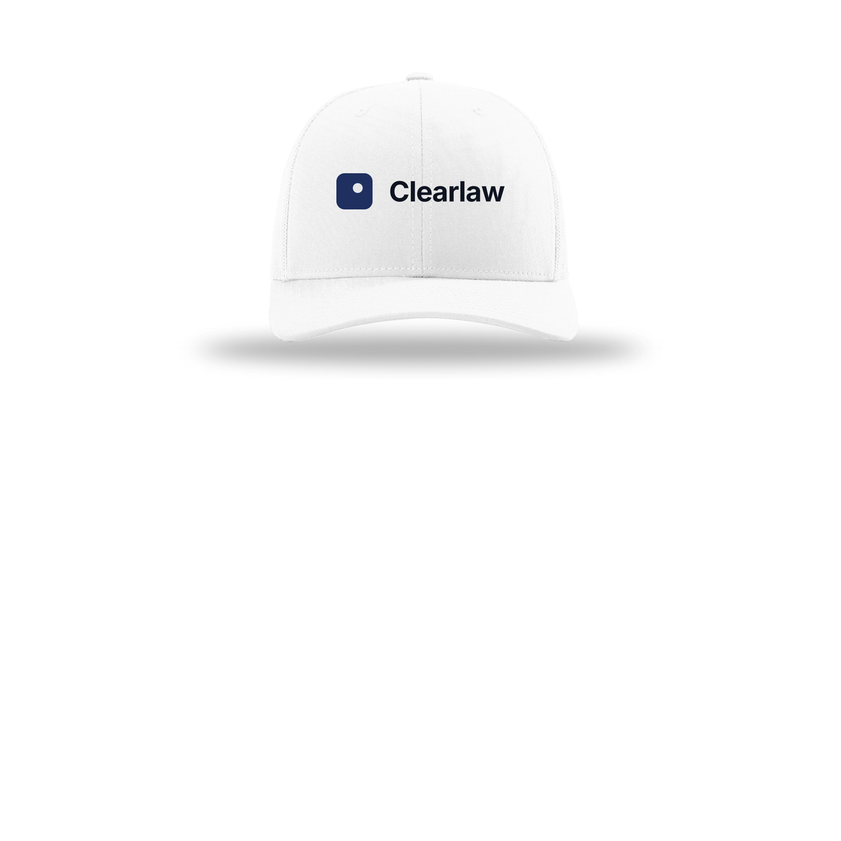 clearlaw-richardson-trucker-cap-embroidery-capfront-R112-white-flat-front