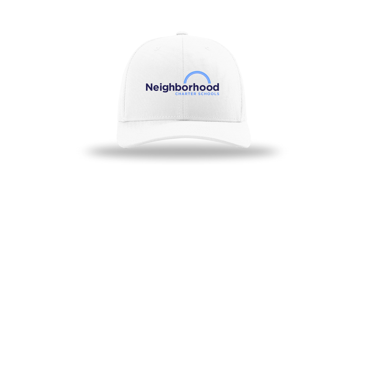 ncschools-richardson-trucker-cap-embroidery-capfront-R112-white-flat-front