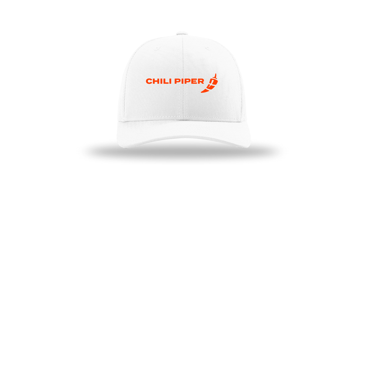 chilipiper-richardson-trucker-cap-embroidery-capfront-R112-white-flat-front