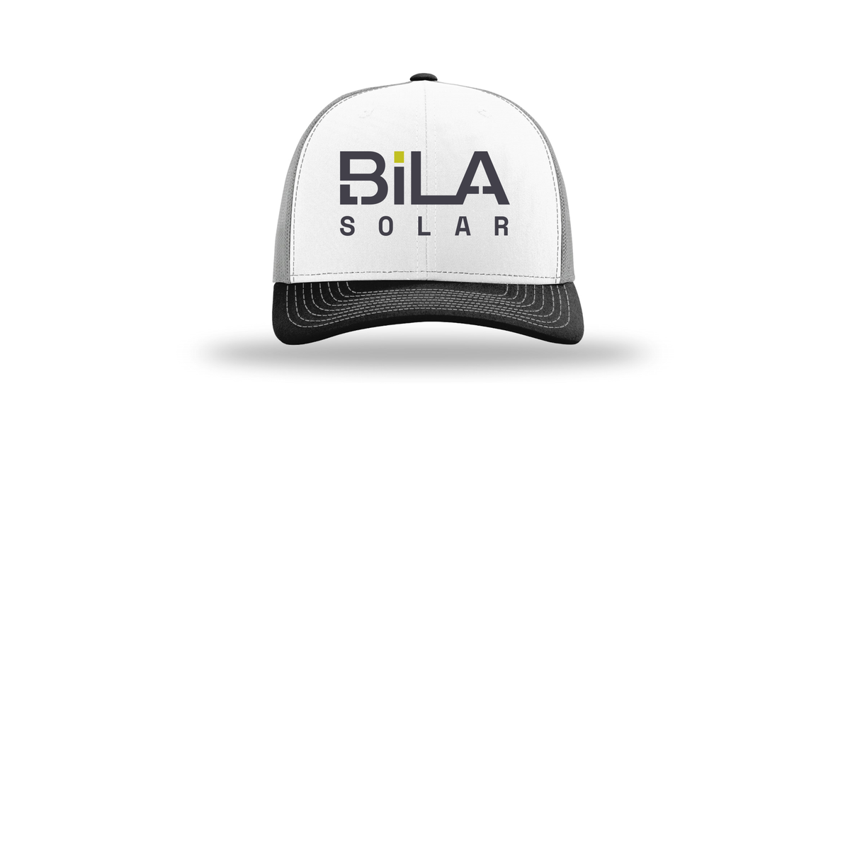 bilasolar-richardson-trucker-cap-embroidery-capfront-R112-whitealuminumblack-flat-front
