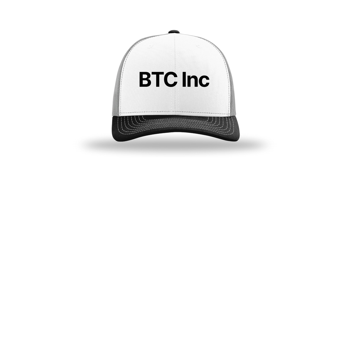 btc-richardson-trucker-cap-embroidery-capfront-R112-whitealuminumblack-flat-front