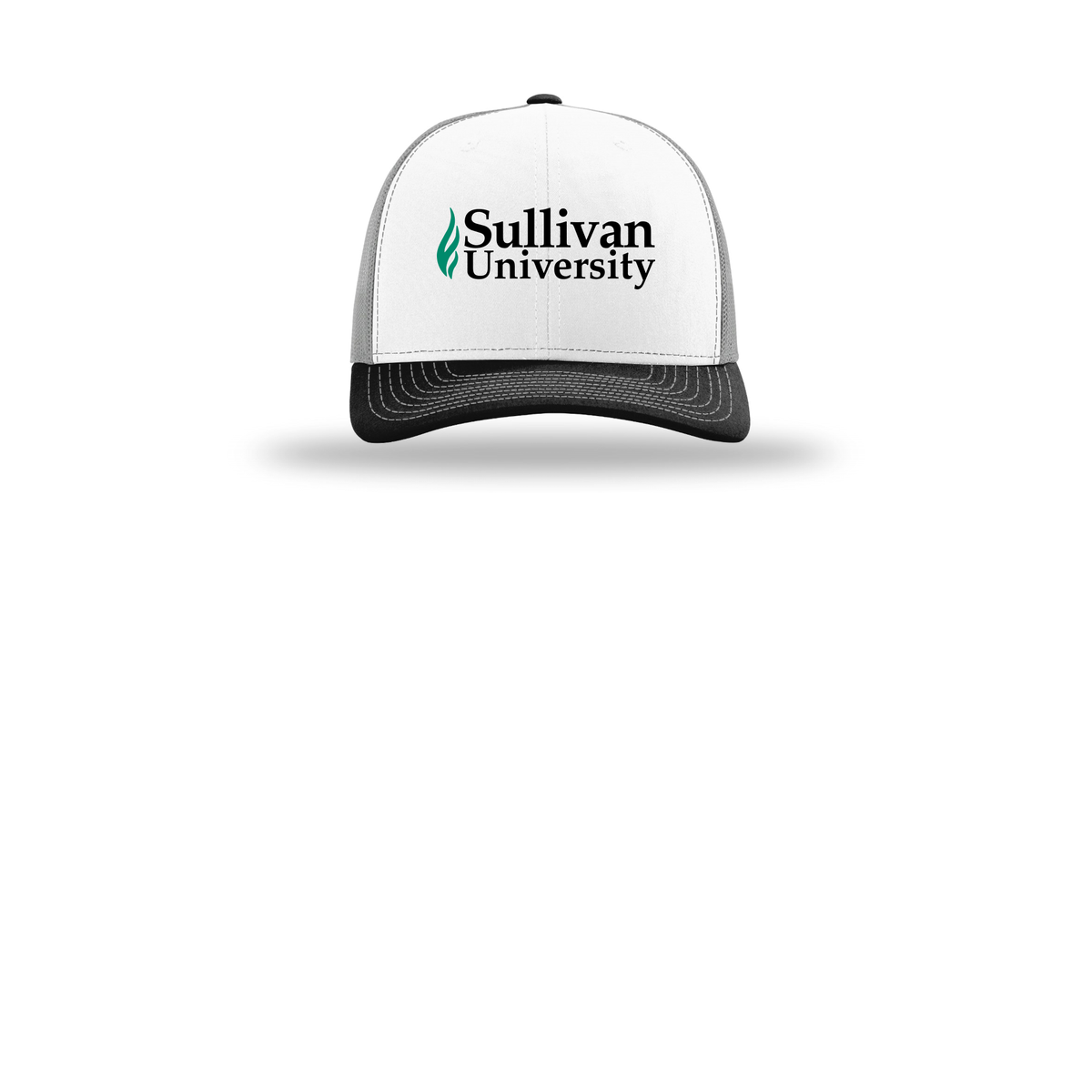 sullivan-richardson-trucker-cap-embroidery-capfront-R112-whitealuminumblack-flat-front