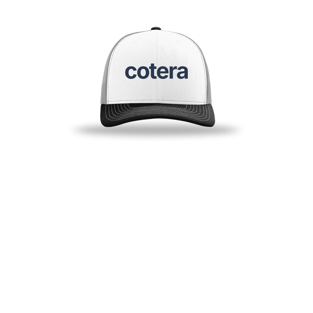 cotera-richardson-trucker-cap-embroidery-capfront-R112-whitealuminumblack-flat-front
