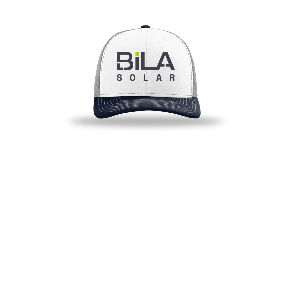 bilasolar-richardson-trucker-cap-embroidery-capfront-R112-whitealuminumnavy-flat-front