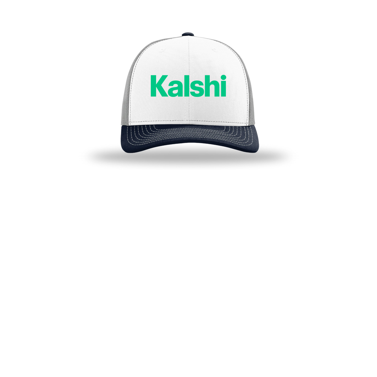 kalshi-richardson-trucker-cap-embroidery-capfront-R112-whitealuminumnavy-flat-front
