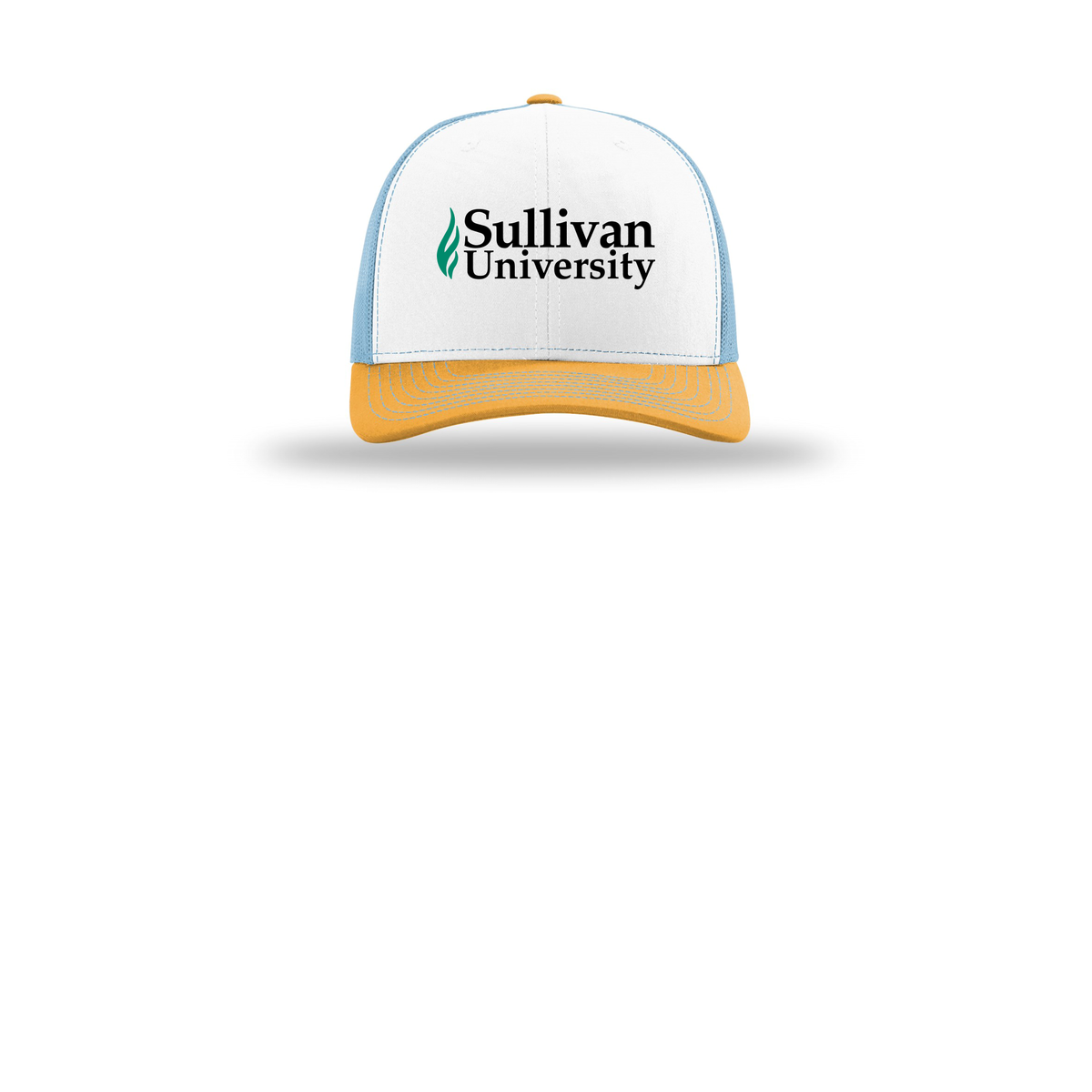 sullivan-richardson-trucker-cap-embroidery-capfront-R112-whitecolumbiablueyellow-flat-front