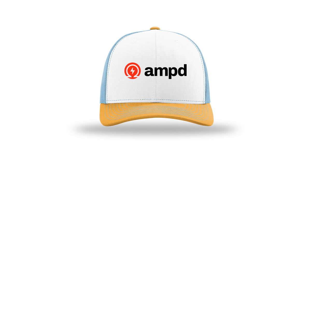 ampd-richardson-trucker-cap-embroidery-capfront-R112-whitecolumbiablueyellow-flat-front