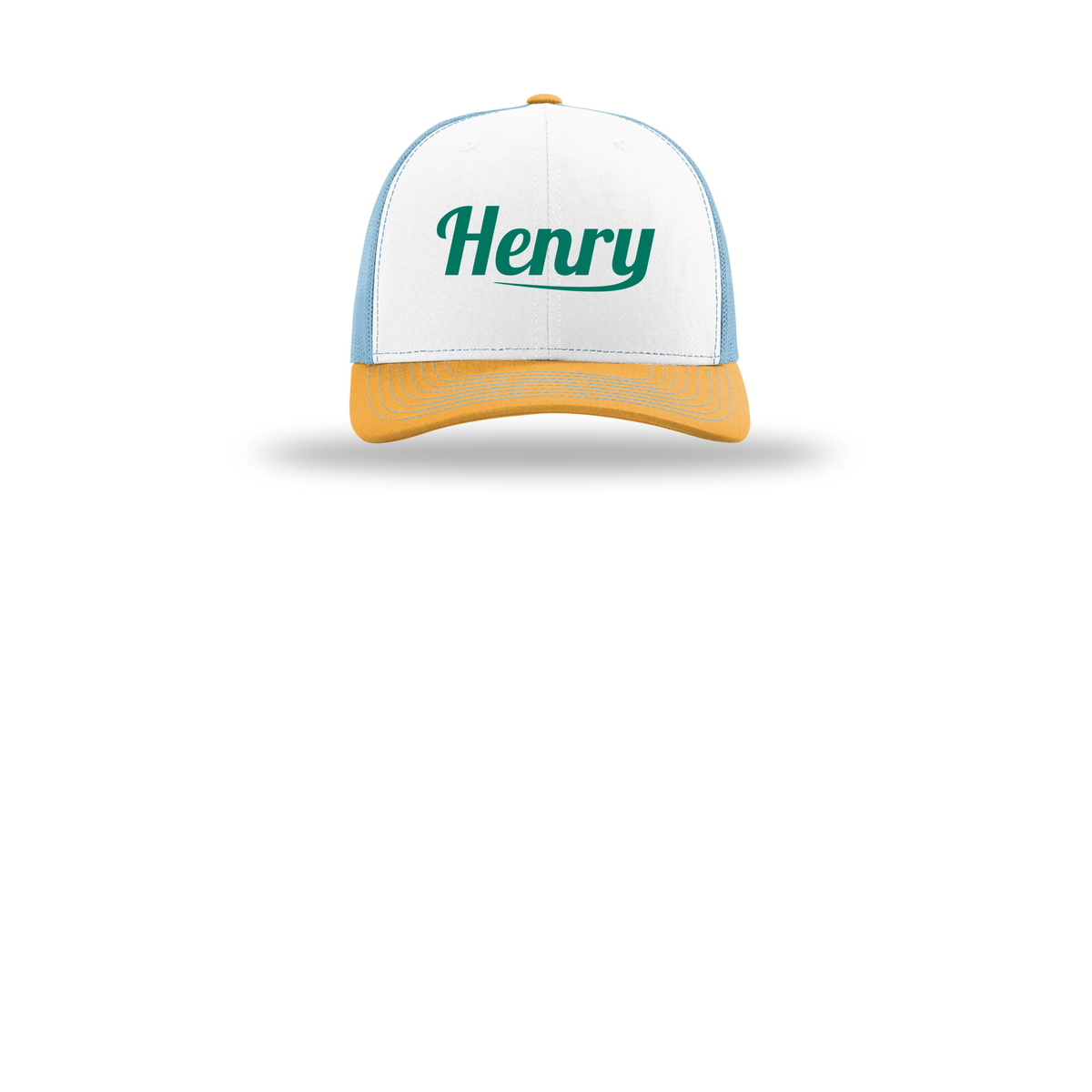 henrymeds-richardson-trucker-cap-embroidery-capfront-R112-whitecolumbiablueyellow-flat-front
