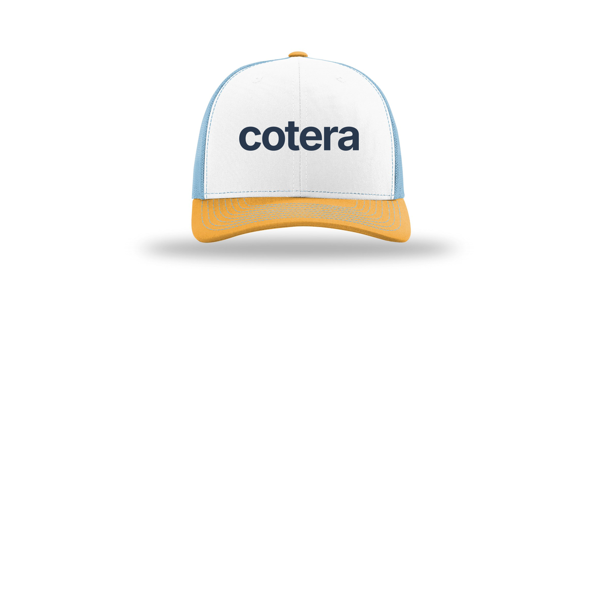 cotera-richardson-trucker-cap-embroidery-capfront-R112-whitecolumbiablueyellow-flat-front