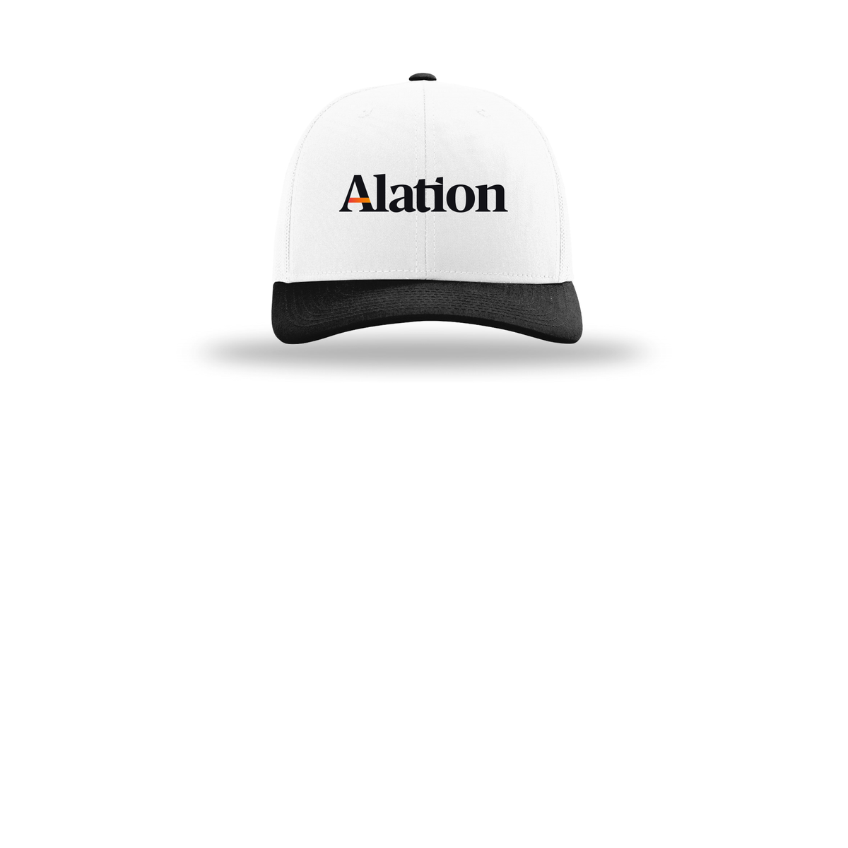 alation-richardson-trucker-cap-embroidery-capfront-R112-whitewhiteblack-flat-front