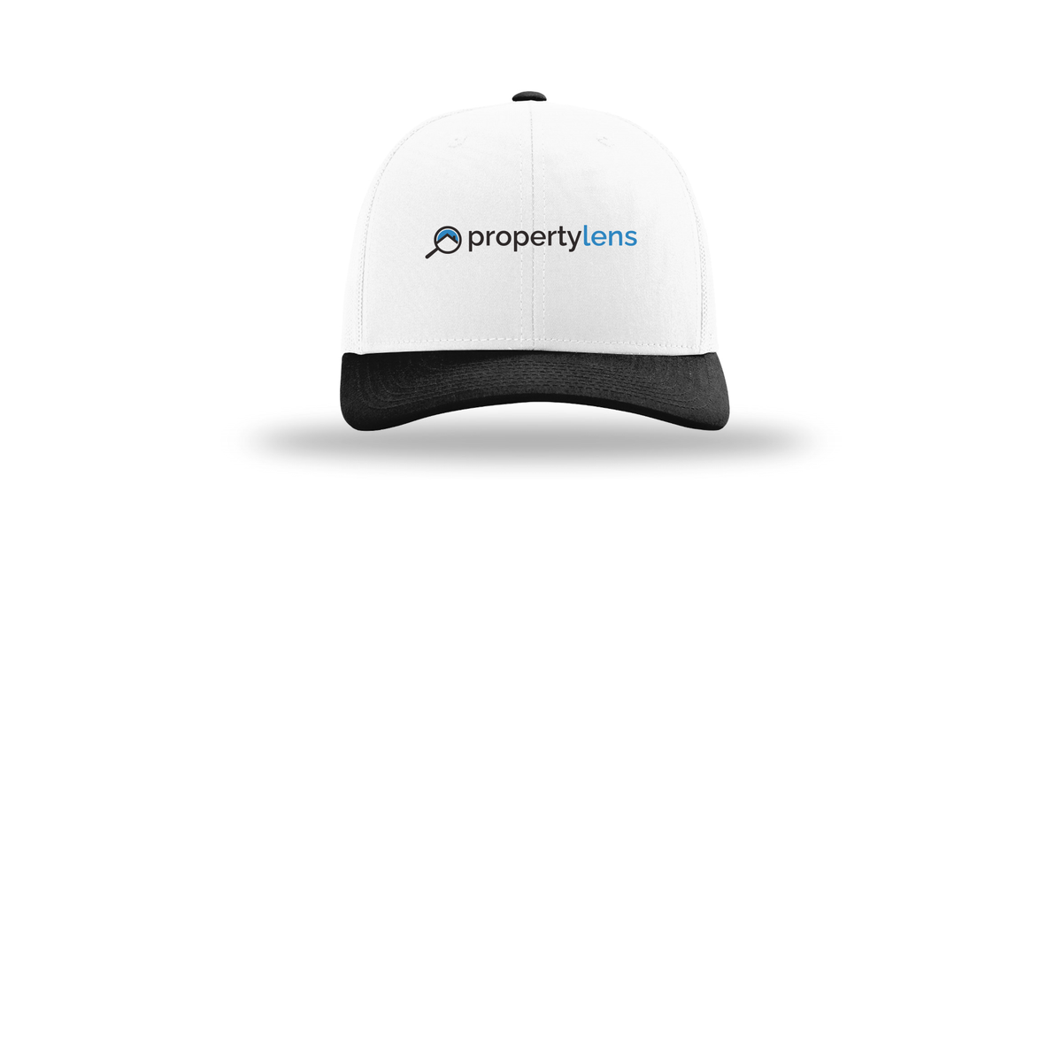 propertylens-richardson-trucker-cap-embroidery-capfront-R112-whitewhiteblack-flat-front