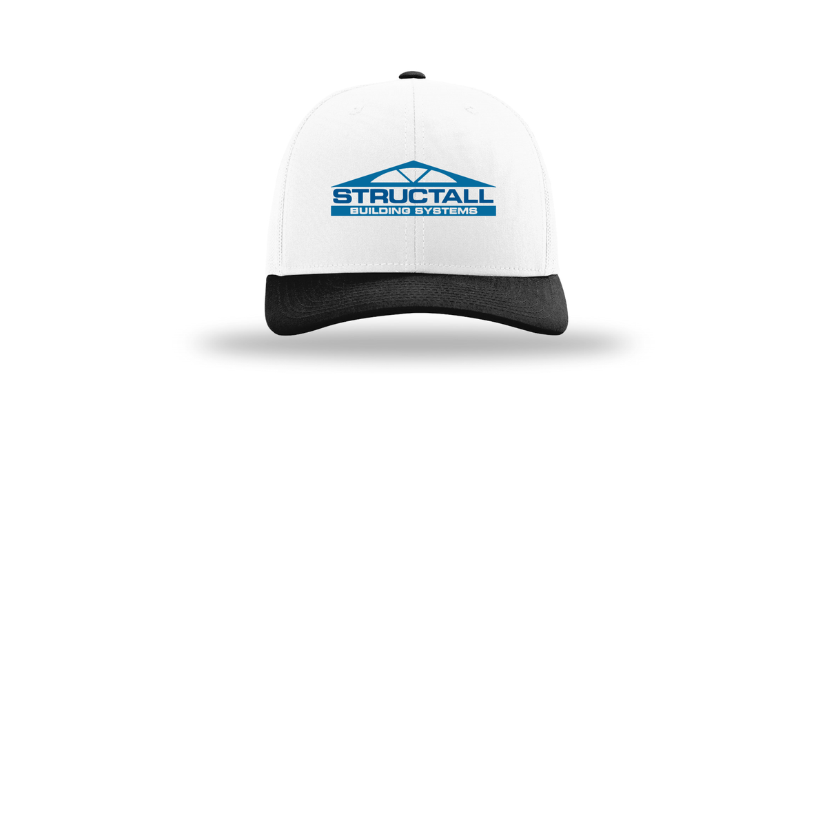 structall-richardson-trucker-cap-embroidery-capfront-R112-whitewhiteblack-flat-front