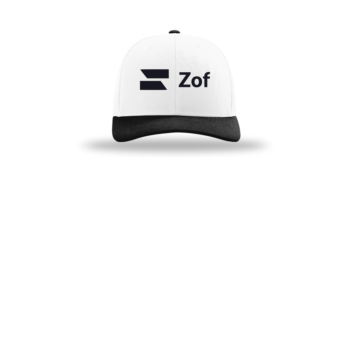 zof-richardson-trucker-cap-embroidery-capfront-R112-whitewhiteblack-flat-front