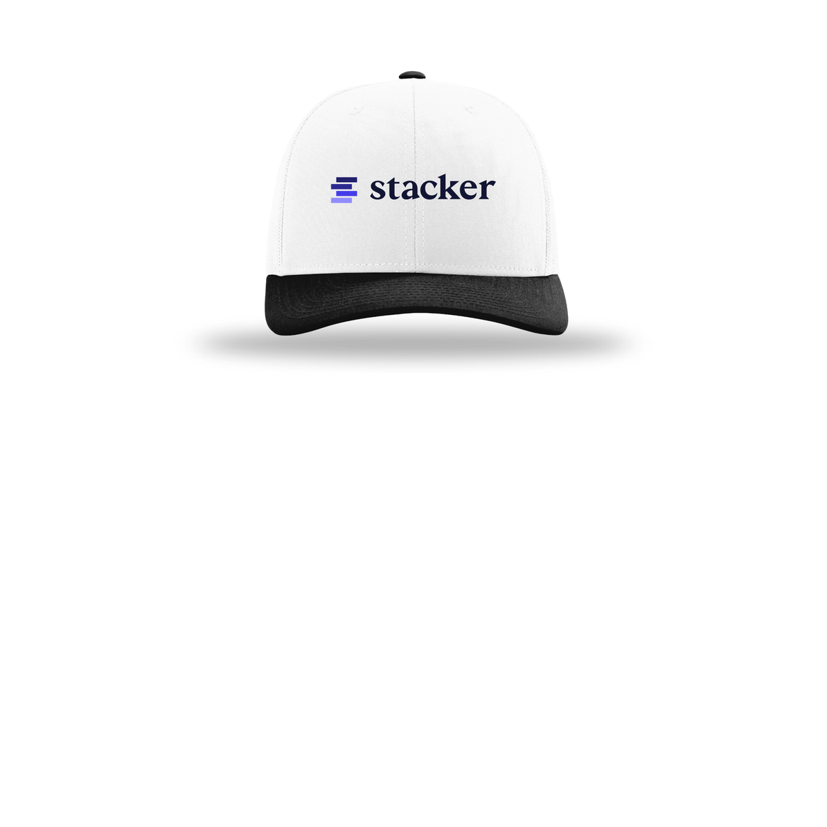stacker-richardson-trucker-cap-embroidery-capfront-R112-whitewhiteblack-flat-front