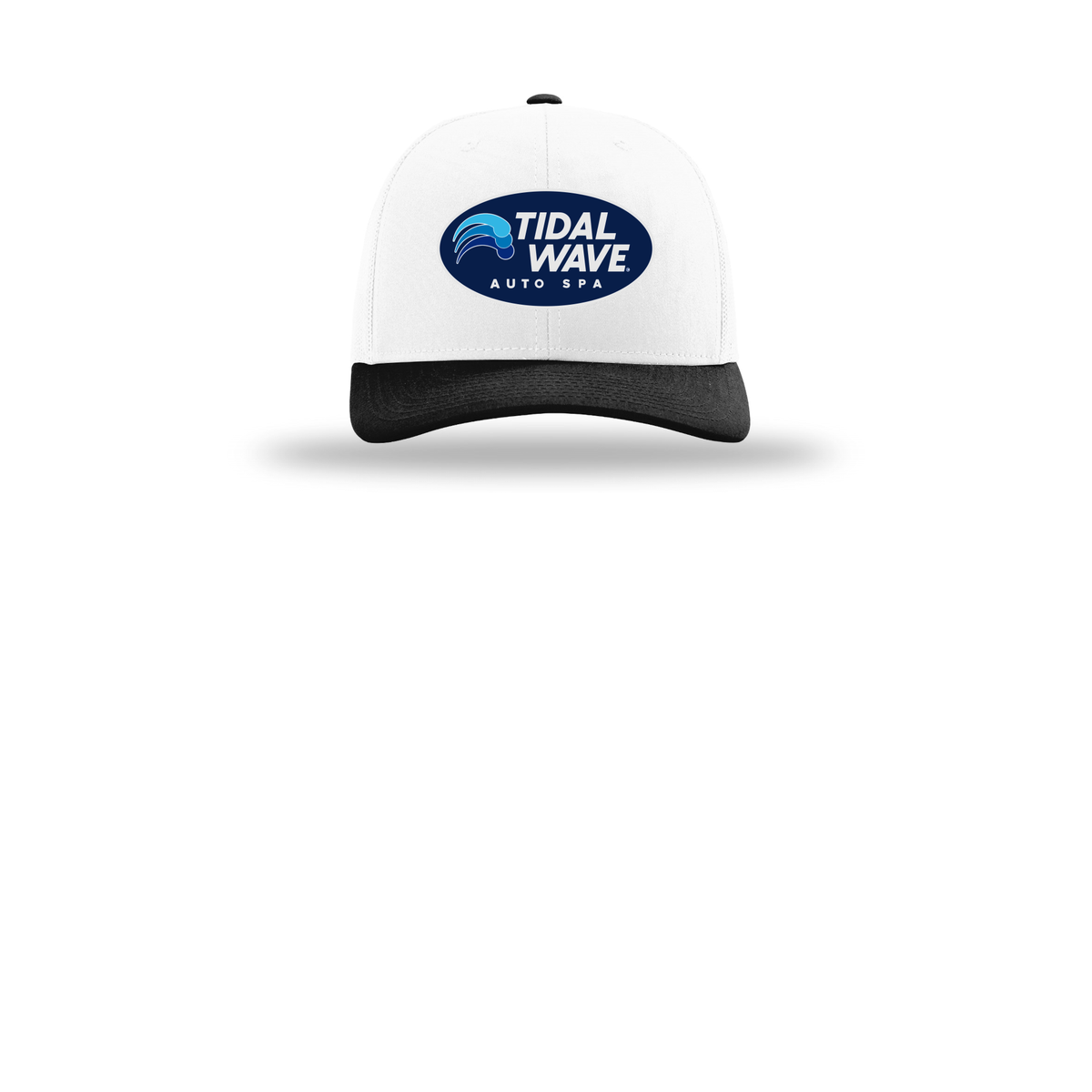 tidalwaveautospa-richardson-trucker-cap-embroidery-capfront-R112-whitewhiteblack-flat-front