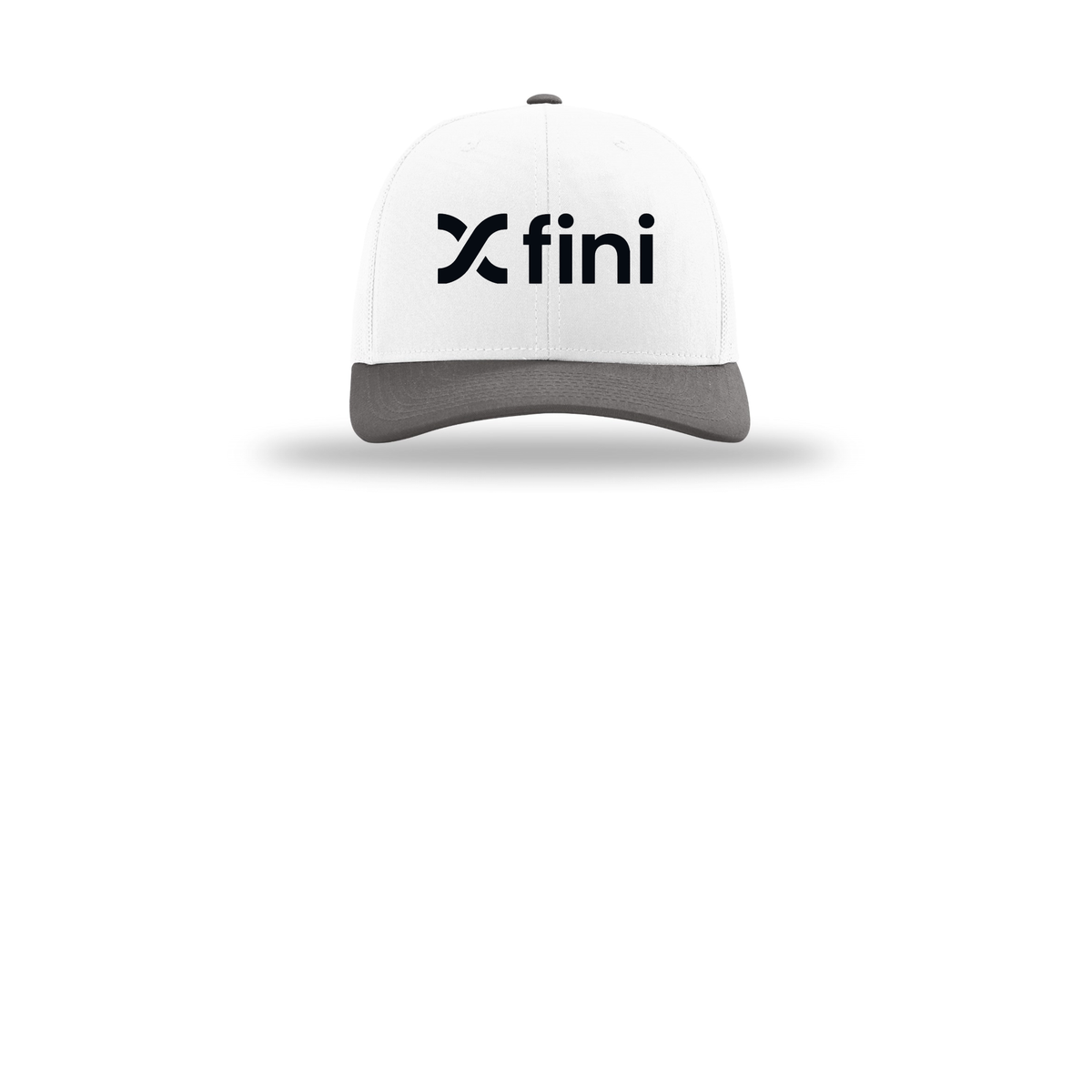 usefini-richardson-trucker-cap-embroidery-capfront-R112-whitewhitecharcoal-flat-front
