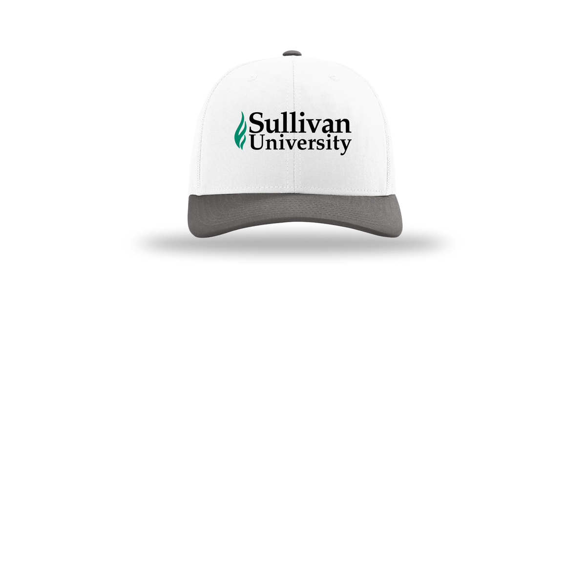 sullivan-richardson-trucker-cap-embroidery-capfront-R112-whitewhitecharcoal-flat-front