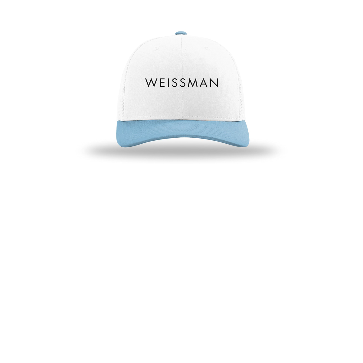 weissmans-richardson-trucker-cap-embroidery-capfront-R112-whitewhitecolumbiablue-flat-front