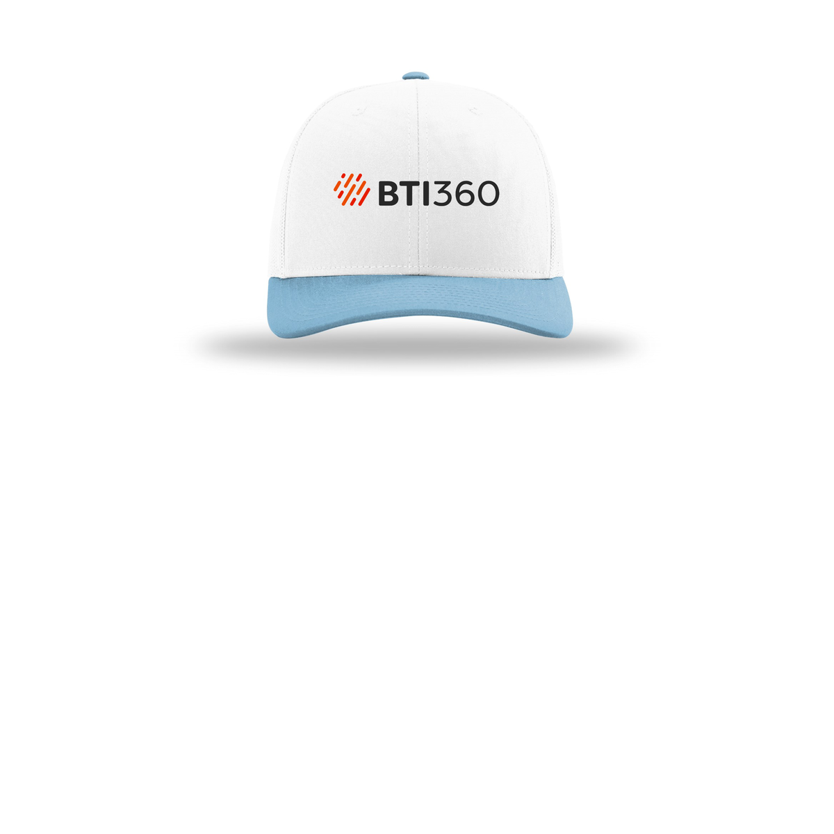 bti360-richardson-trucker-cap-embroidery-capfront-R112-whitewhitecolumbiablue-flat-front