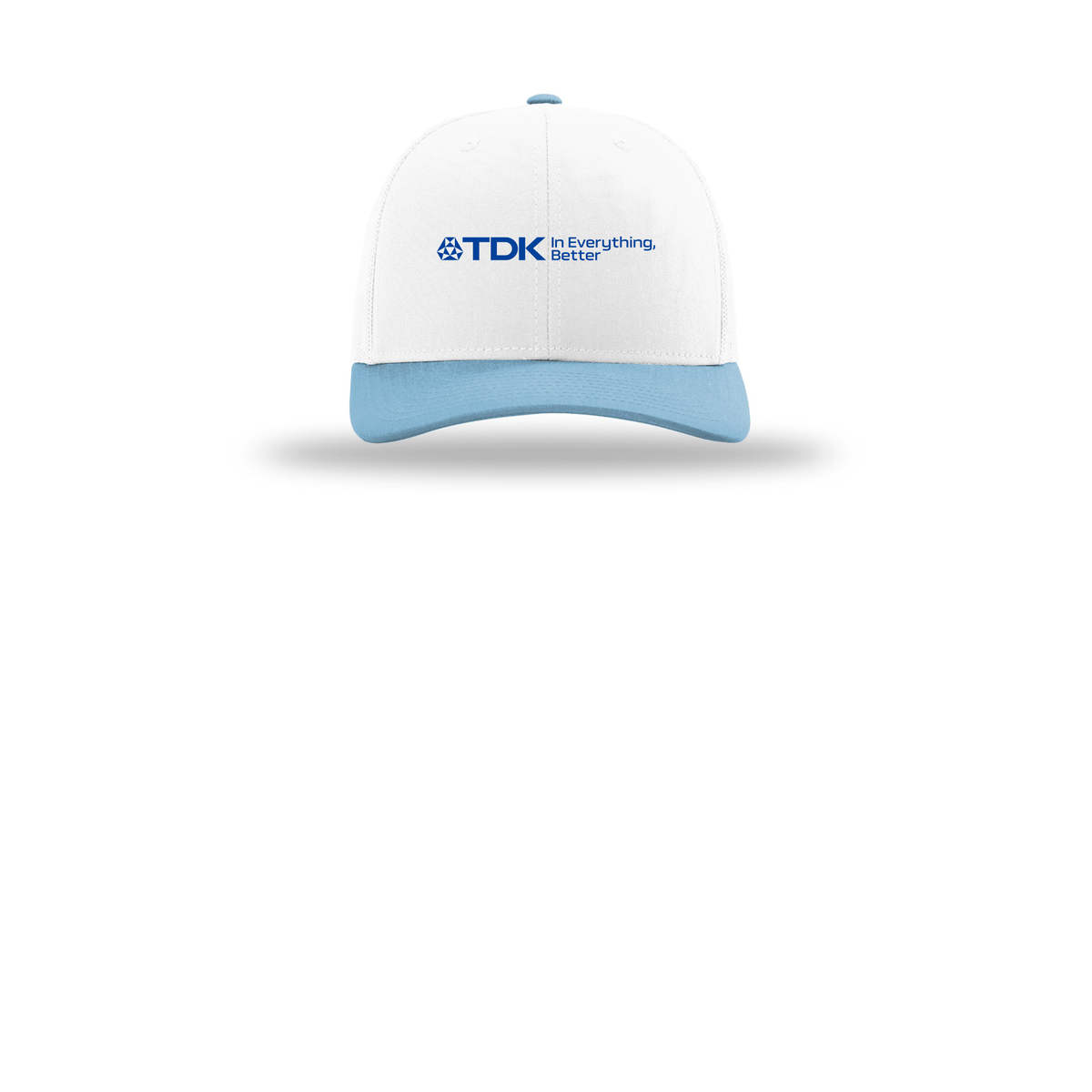 tdk-richardson-trucker-cap-embroidery-capfront-R112-whitewhitecolumbiablue-flat-front