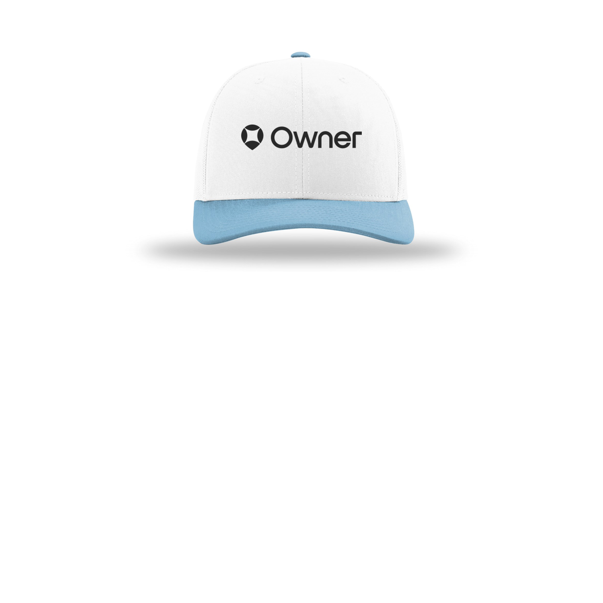 owner-richardson-trucker-cap-embroidery-capfront-R112-whitewhitecolumbiablue-flat-front