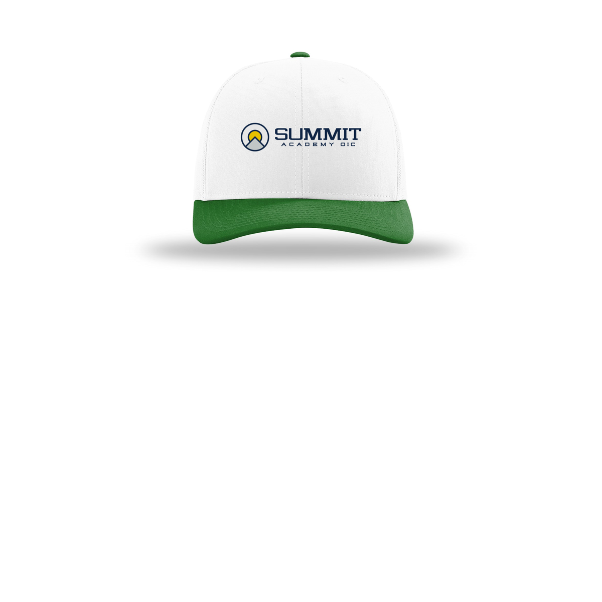 saoic-richardson-trucker-cap-embroidery-capfront-R112-whitewhitekelly-flat-front