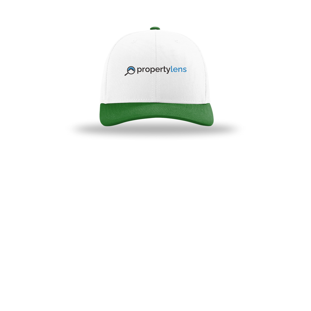 propertylens-richardson-trucker-cap-embroidery-capfront-R112-whitewhitekelly-flat-front