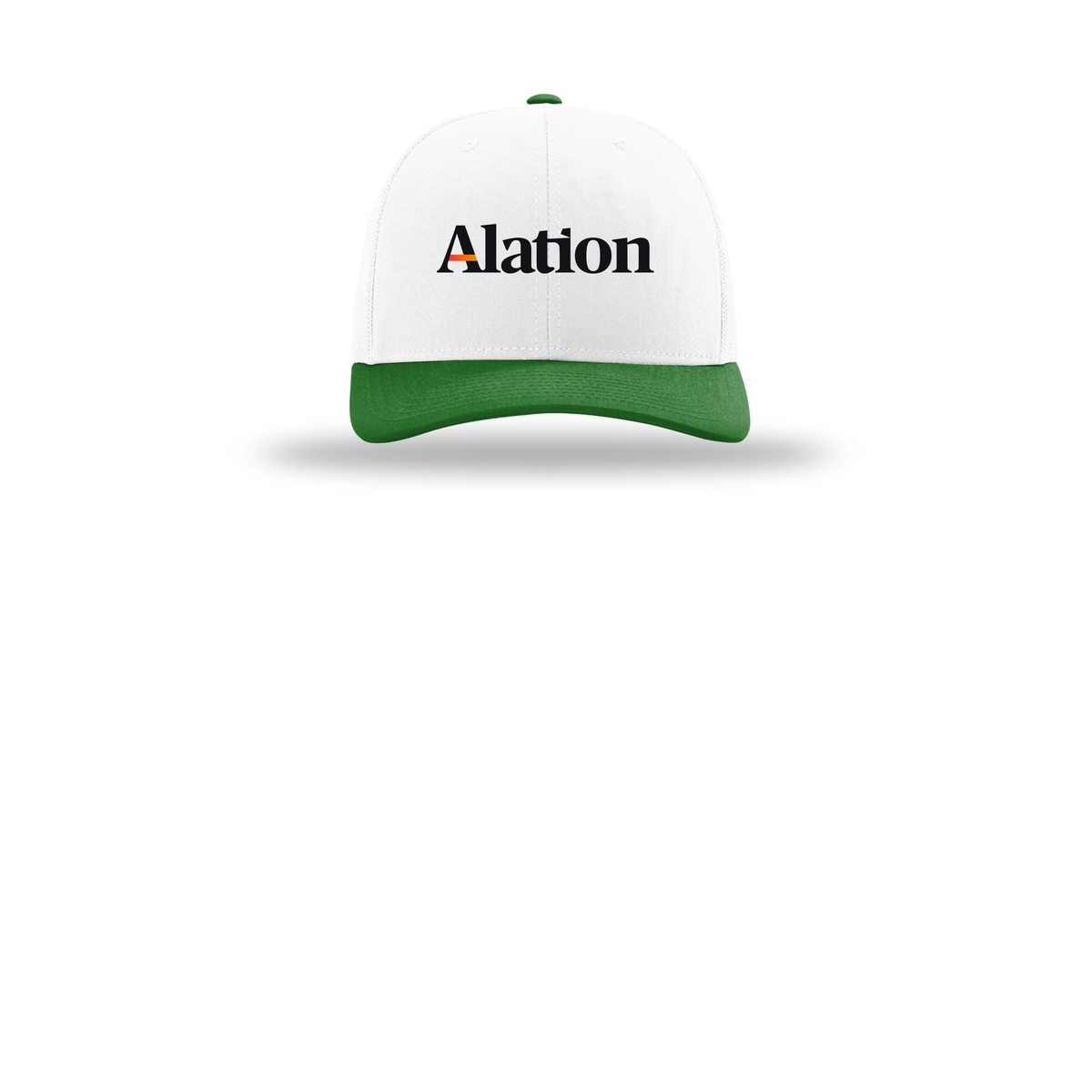 alation-richardson-trucker-cap-embroidery-capfront-R112-whitewhitekelly-flat-front