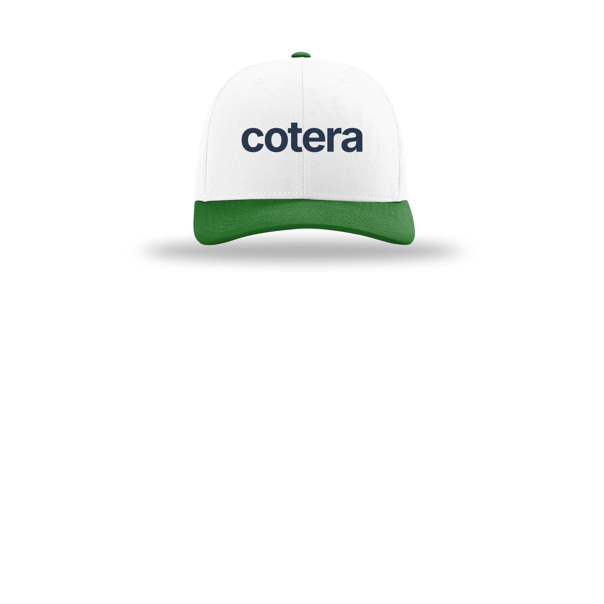 cotera-richardson-trucker-cap-embroidery-capfront-R112-whitewhitekelly-flat-front