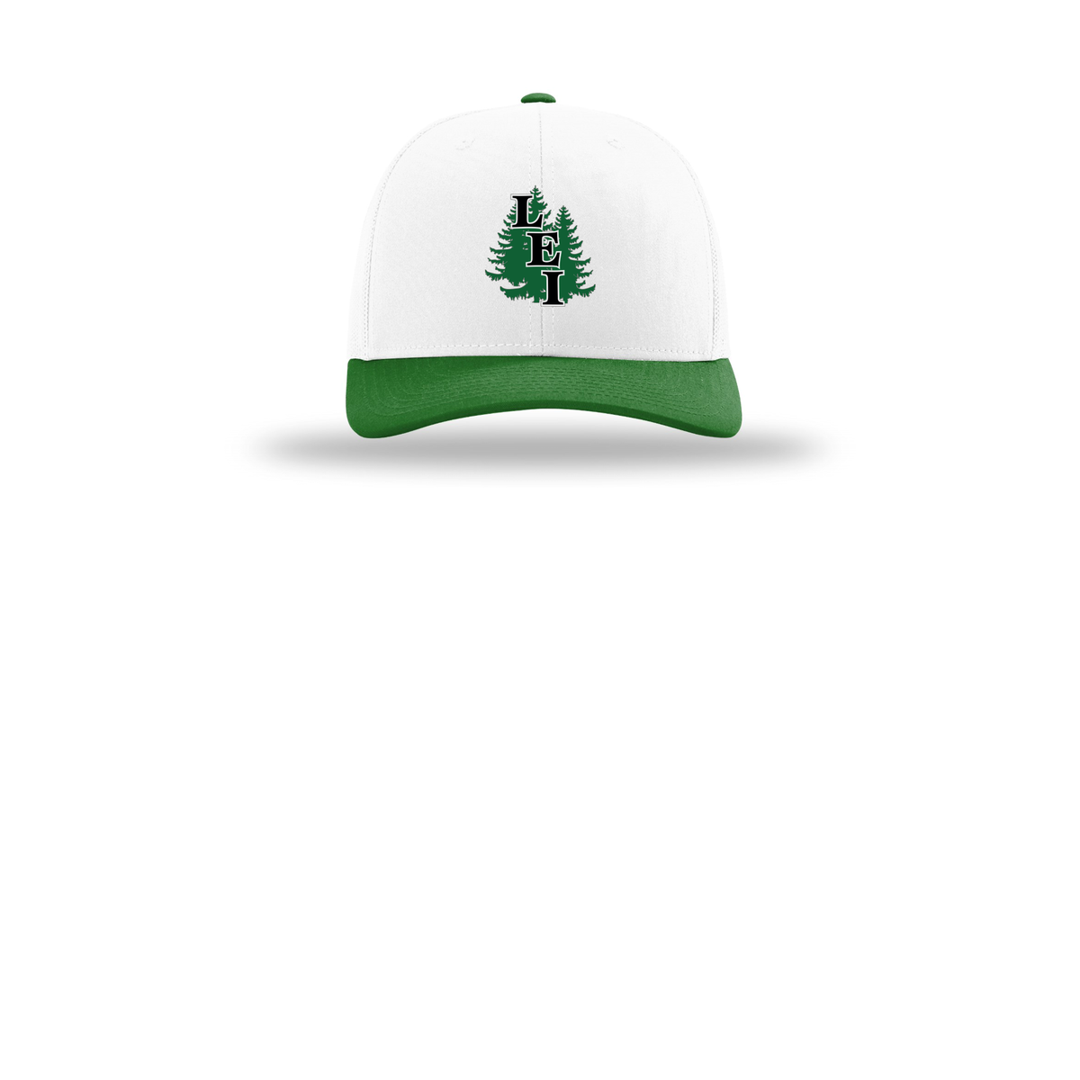 leisite-richardson-trucker-cap-embroidery-capfront-R112-whitewhitekelly-flat-front