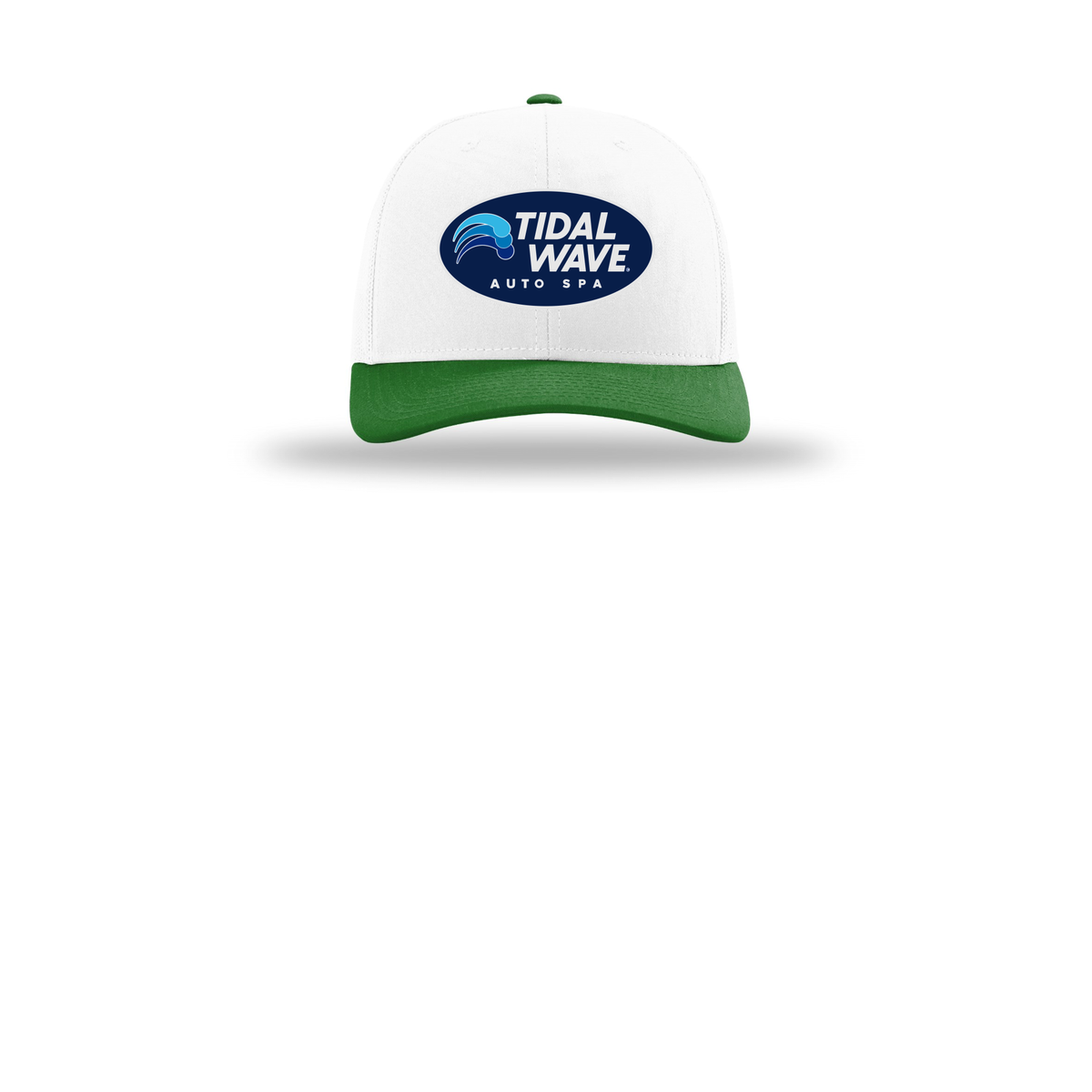 tidalwaveautospa-richardson-trucker-cap-embroidery-capfront-R112-whitewhitekelly-flat-front