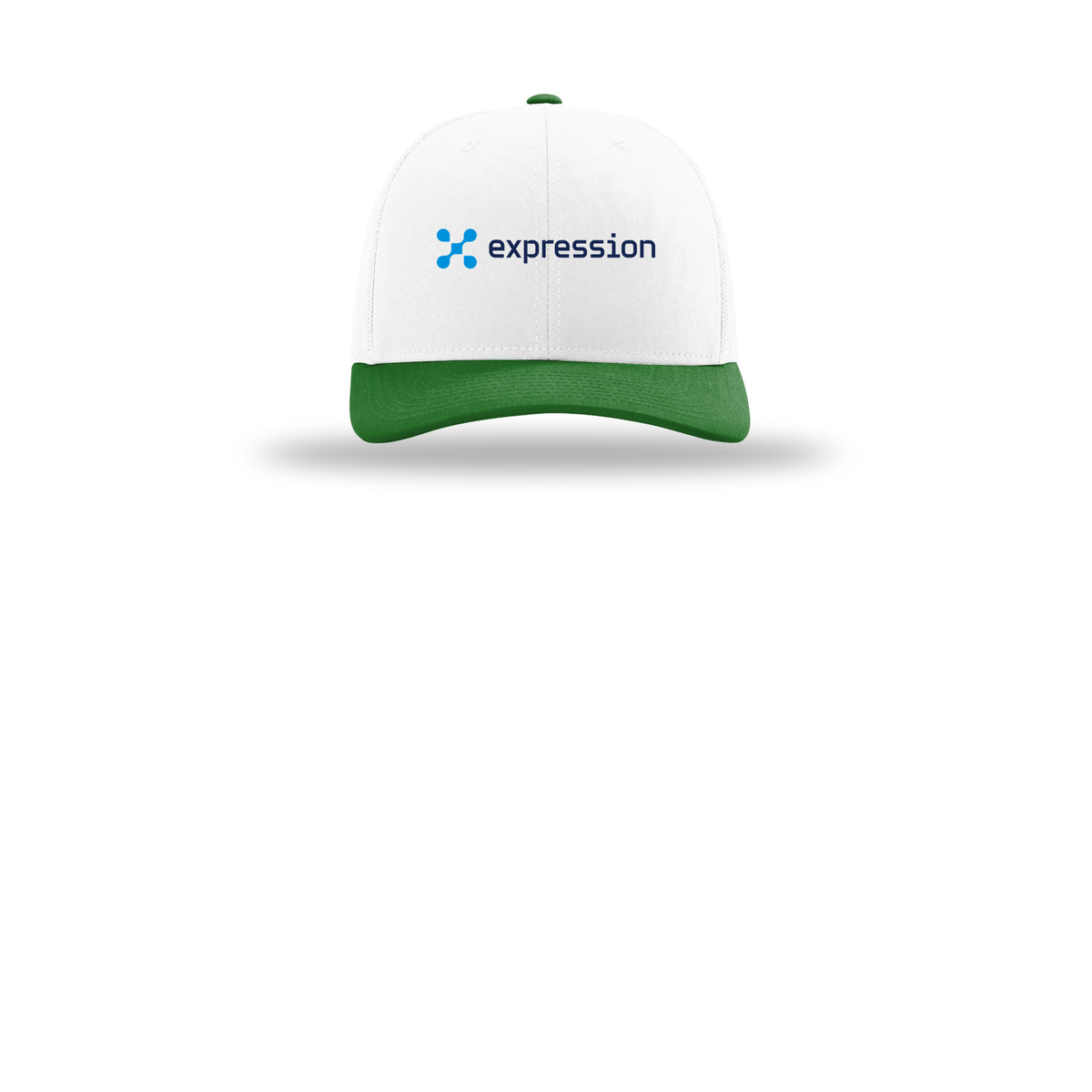expr-richardson-trucker-cap-embroidery-capfront-R112-whitewhitekelly-flat-front
