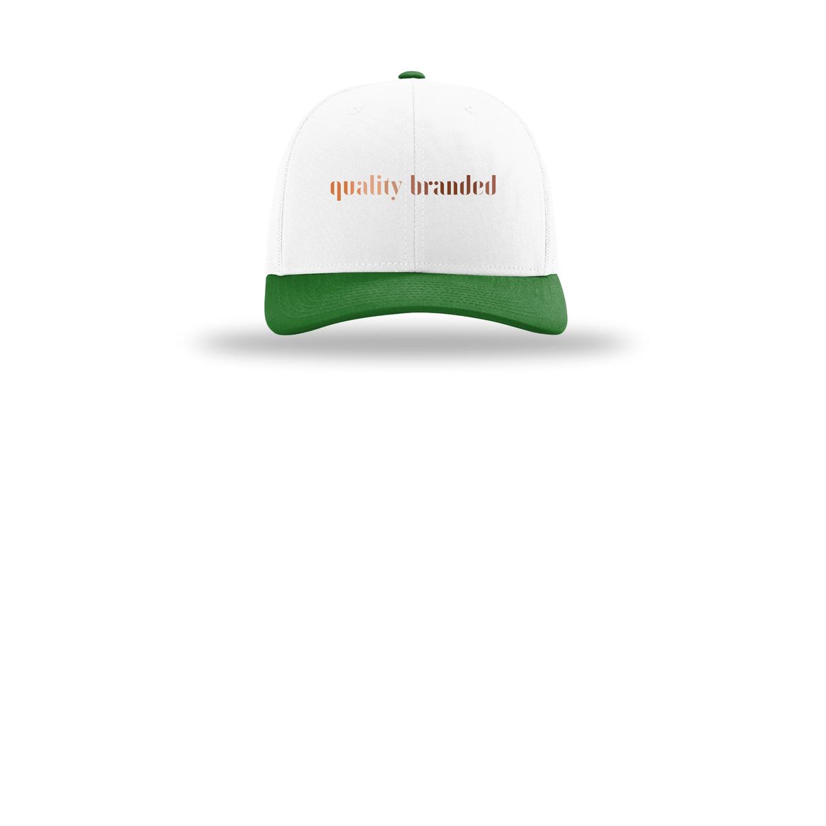 qualitybranded-richardson-trucker-cap-embroidery-capfront-R112-whitewhitekelly-flat-front