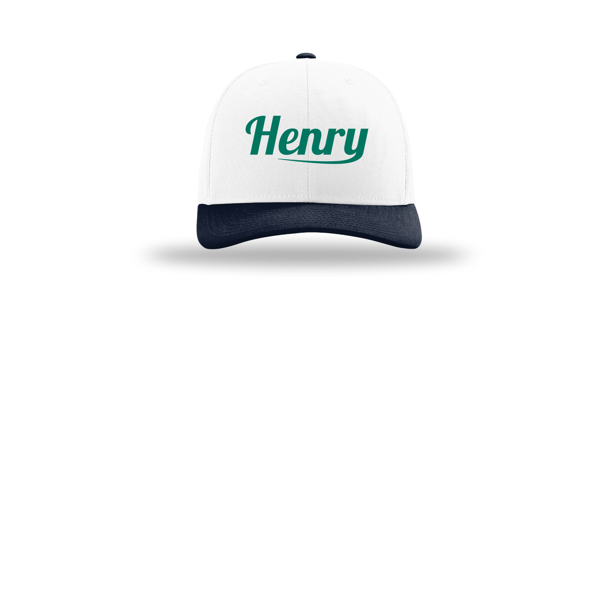 henrymeds-richardson-trucker-cap-embroidery-capfront-R112-whitewhitenavy-flat-front