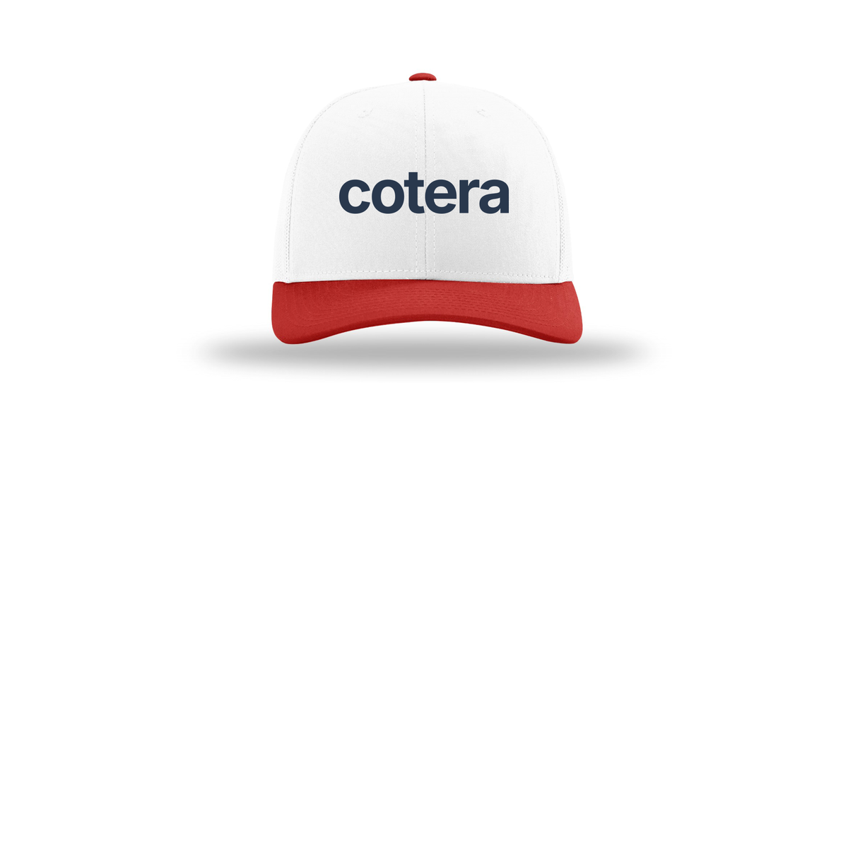 cotera-richardson-trucker-cap-embroidery-capfront-R112-whitewhitered-flat-front