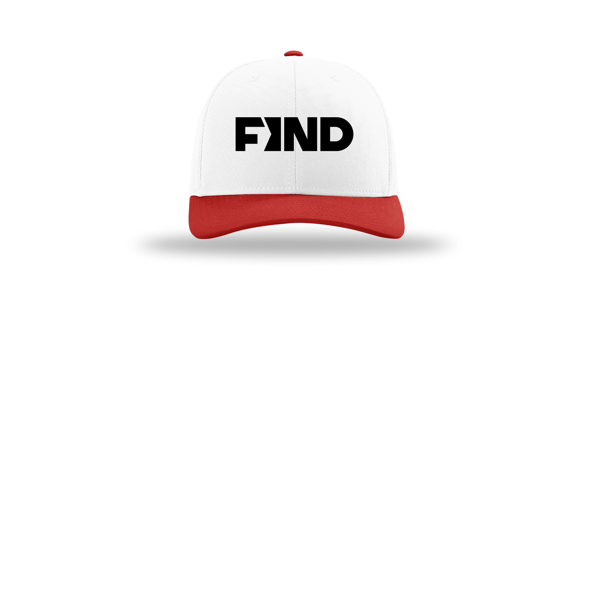 findrealestate-richardson-trucker-cap-embroidery-capfront-R112-whitewhitered-flat-front