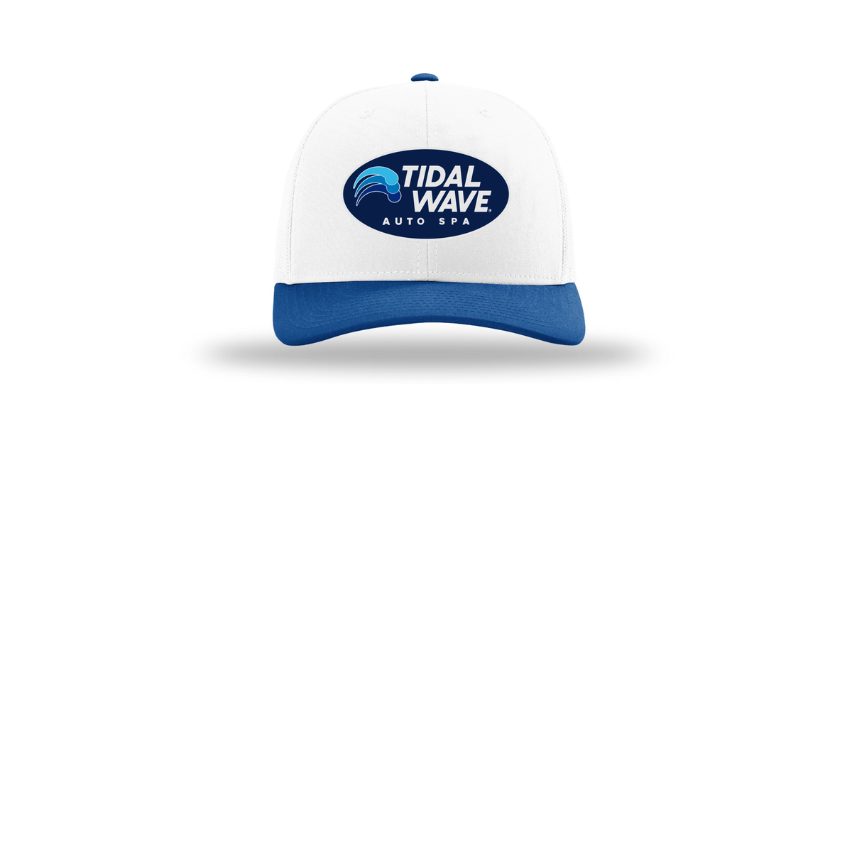 tidalwaveautospa-richardson-trucker-cap-embroidery-capfront-R112-whitewhiteroyal-flat-front