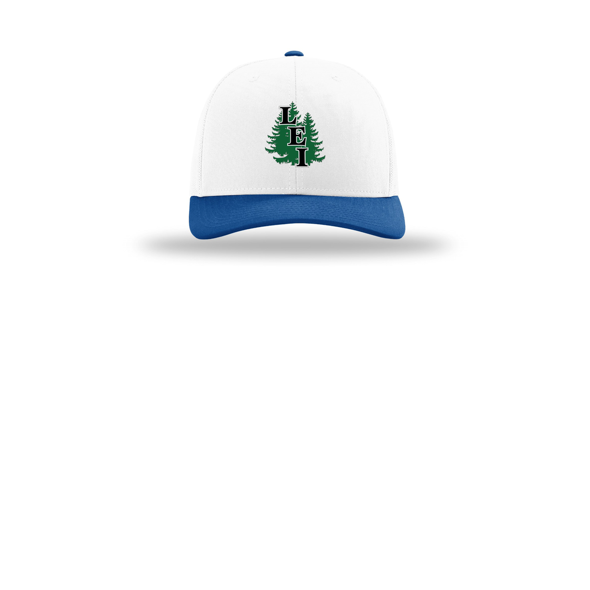 leisite-richardson-trucker-cap-embroidery-capfront-R112-whitewhiteroyal-flat-front