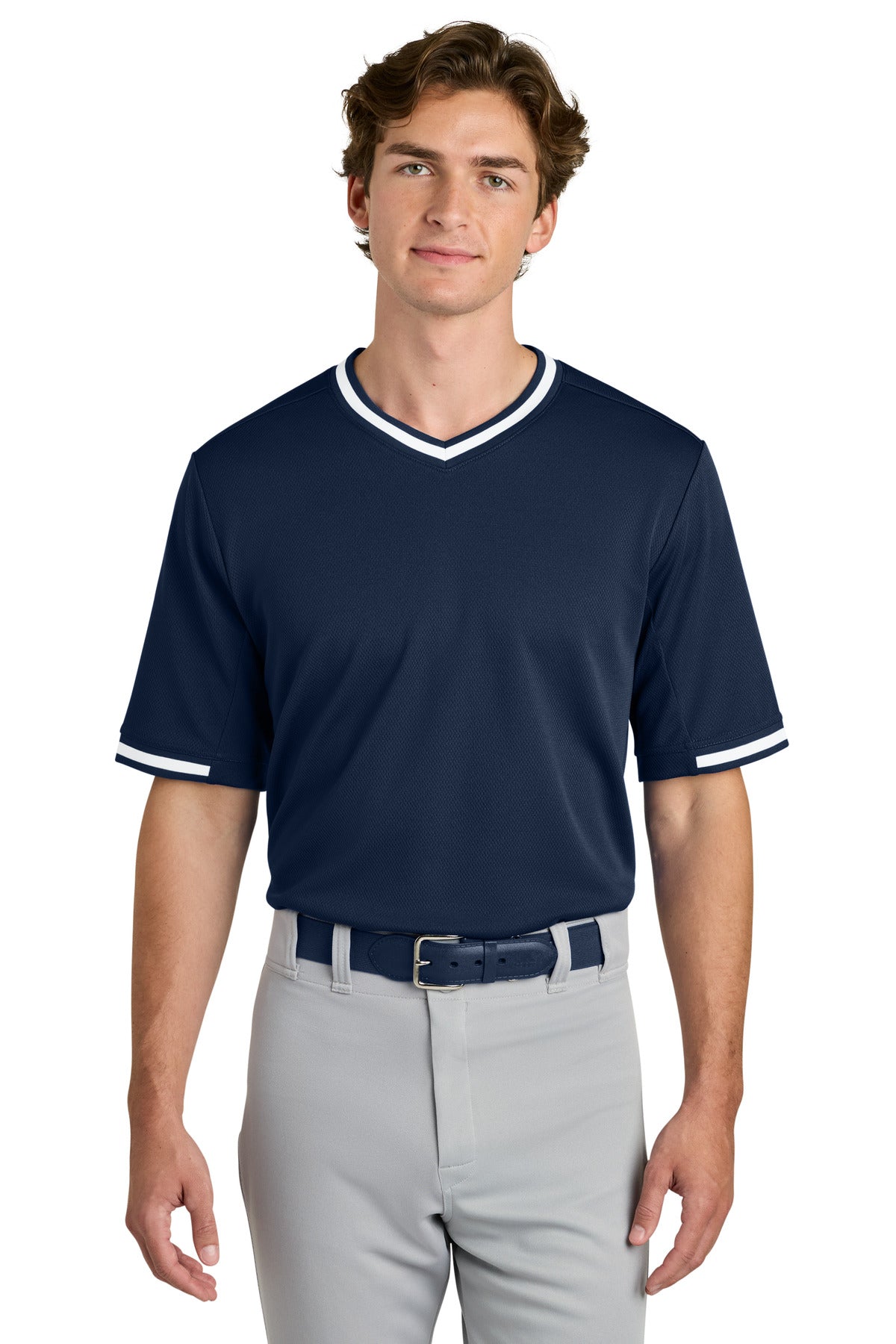 Sport-Tek® Tough Mesh V-Neck Baseball Jersey ST221
