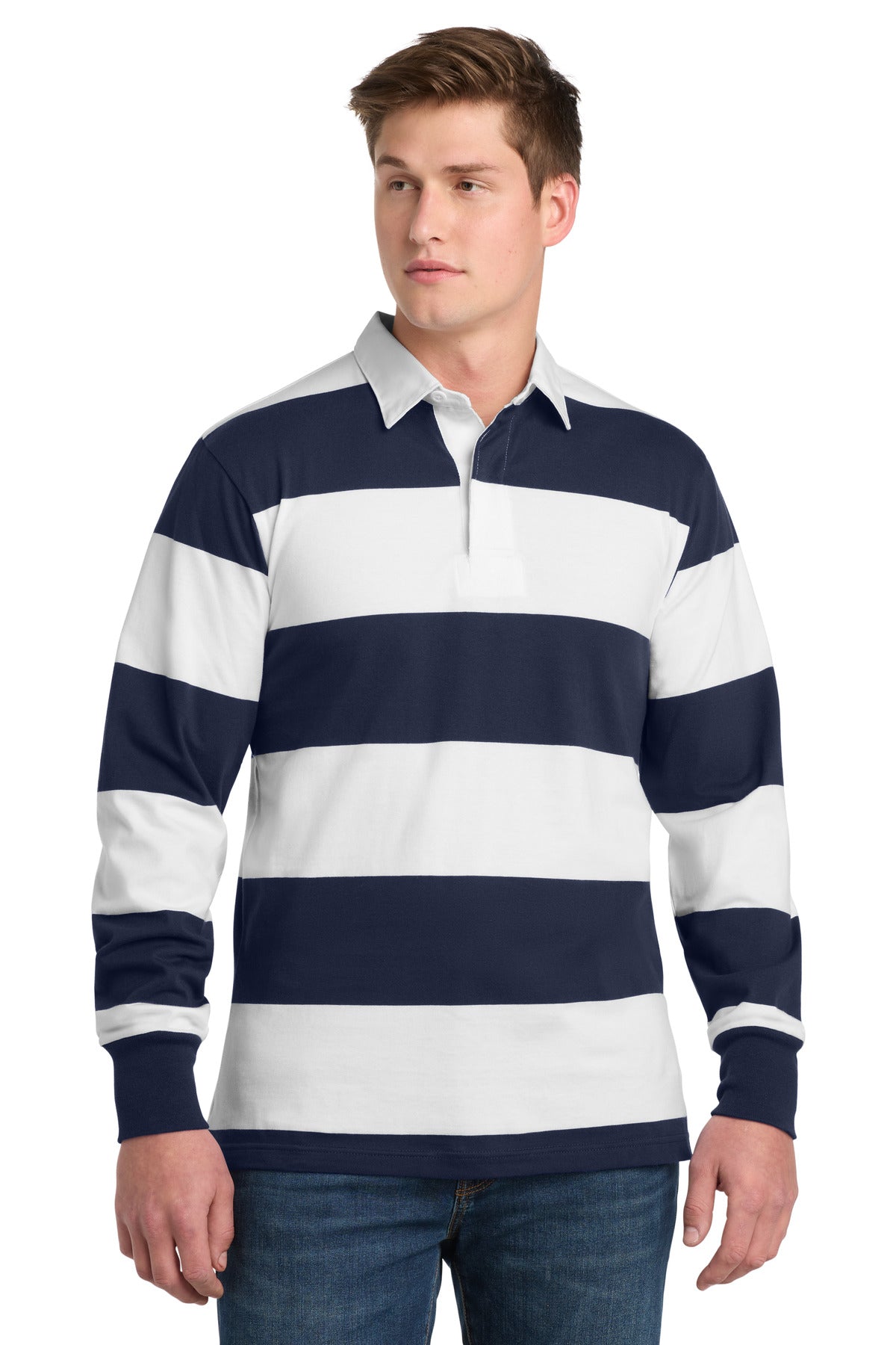 Sport-Tek® Classic Long Sleeve Rugby Polo. ST301