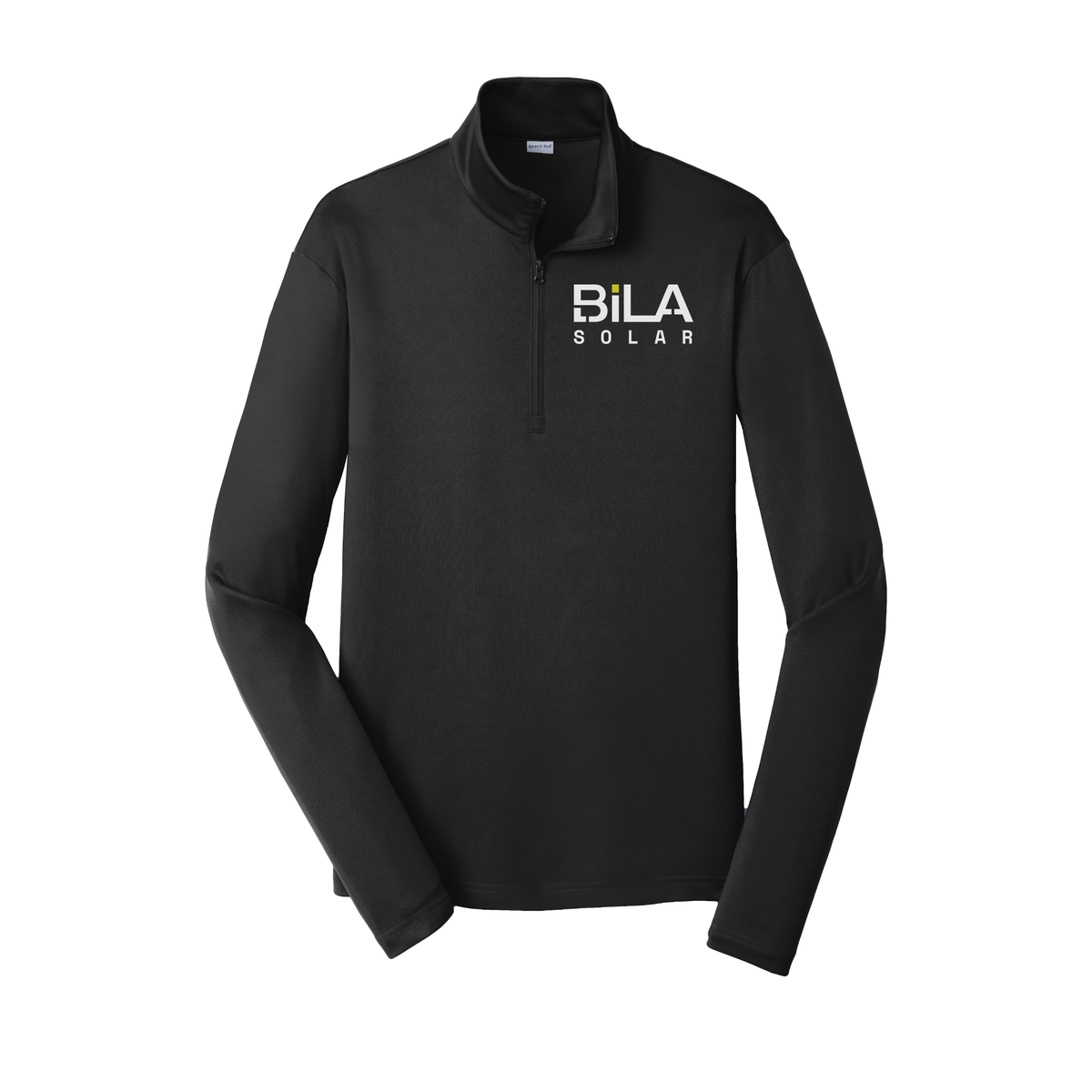 bilasolar-lightweight-quarter-zip-dtf-leftchest-ST357-black-flat-front
