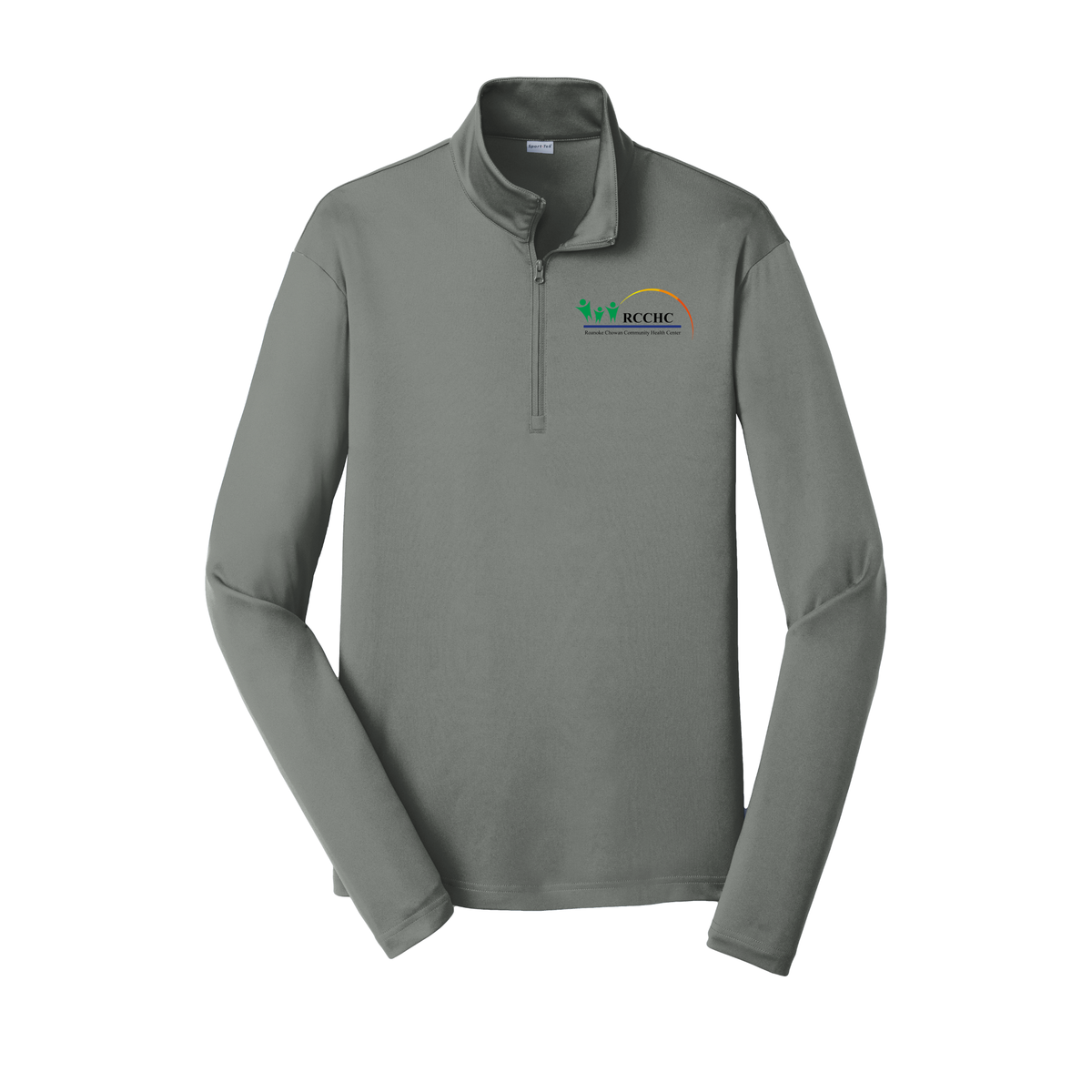 rcchc-lightweight-quarter-zip-dtf-leftchest-ST357-greyconcrete-flat-front