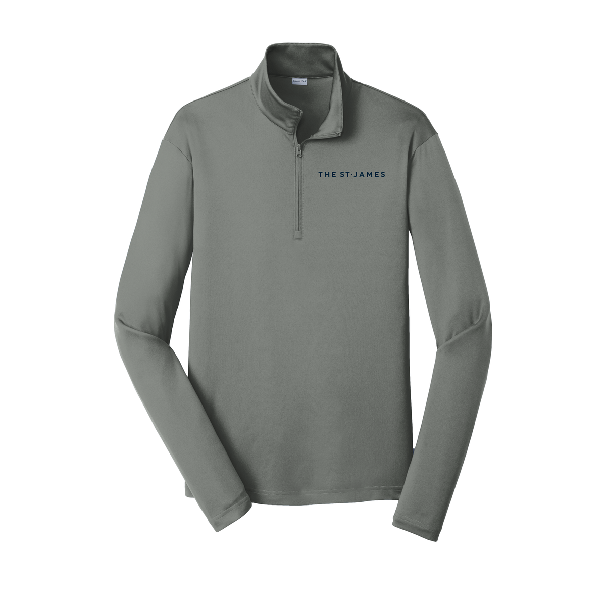 thestjames-lightweight-quarter-zip-dtf-leftchest-ST357-greyconcrete-flat-front
