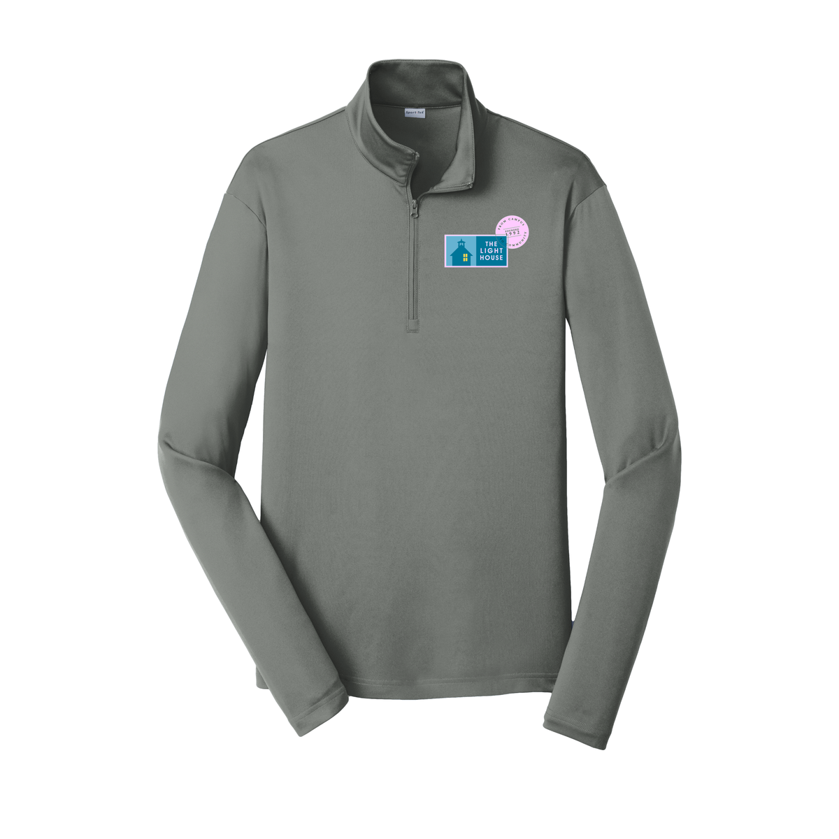 lhcampus-lightweight-quarter-zip-dtf-leftchest-ST357-greyconcrete-flat-front