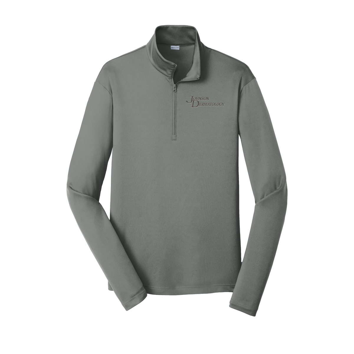 johnsondermatology-lightweight-quarter-zip-dtf-leftchest-ST357-greyconcrete-flat-front