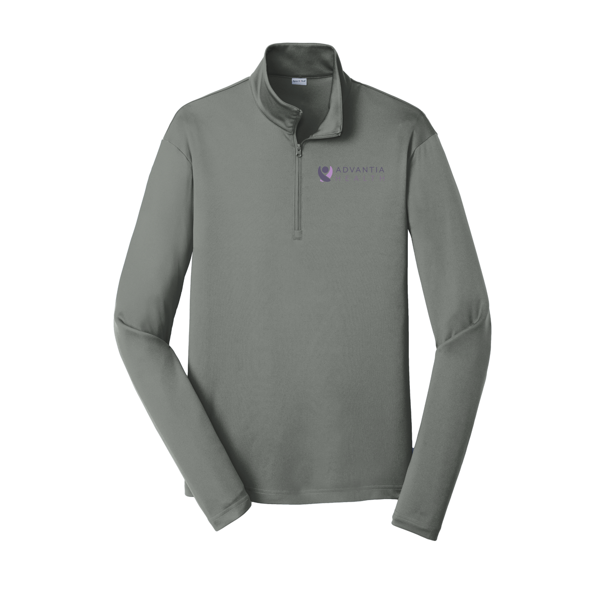 advantiahealth-lightweight-quarter-zip-dtf-leftchest-ST357-greyconcrete-flat-front