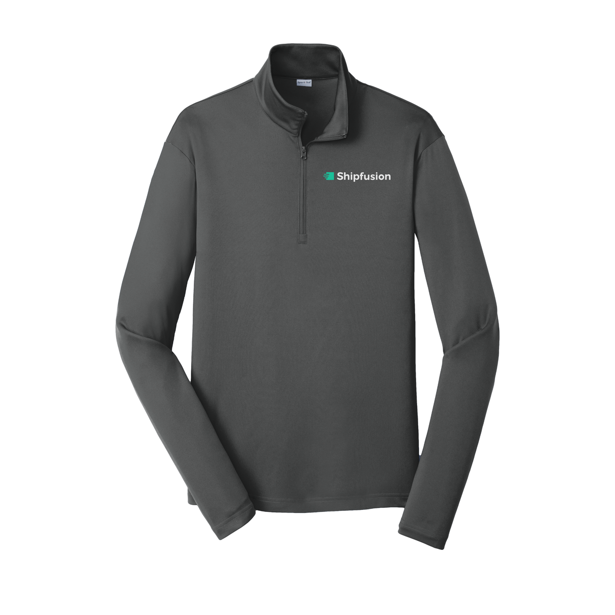 shipfusion-lightweight-quarter-zip-dtf-leftchest-ST357-irongrey-flat-front